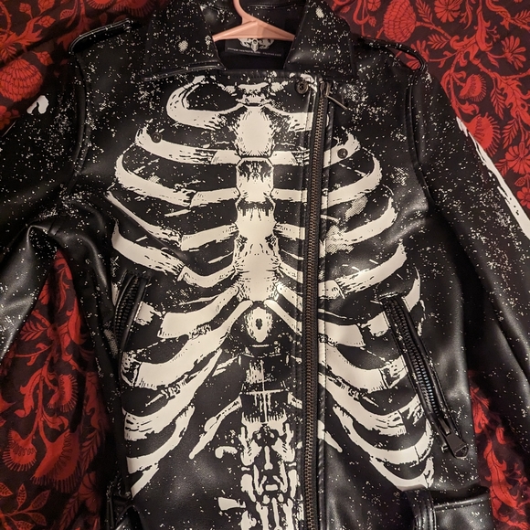 Killstar Skeleton Motorcycle Jacket RARE - Picture 9 of 9